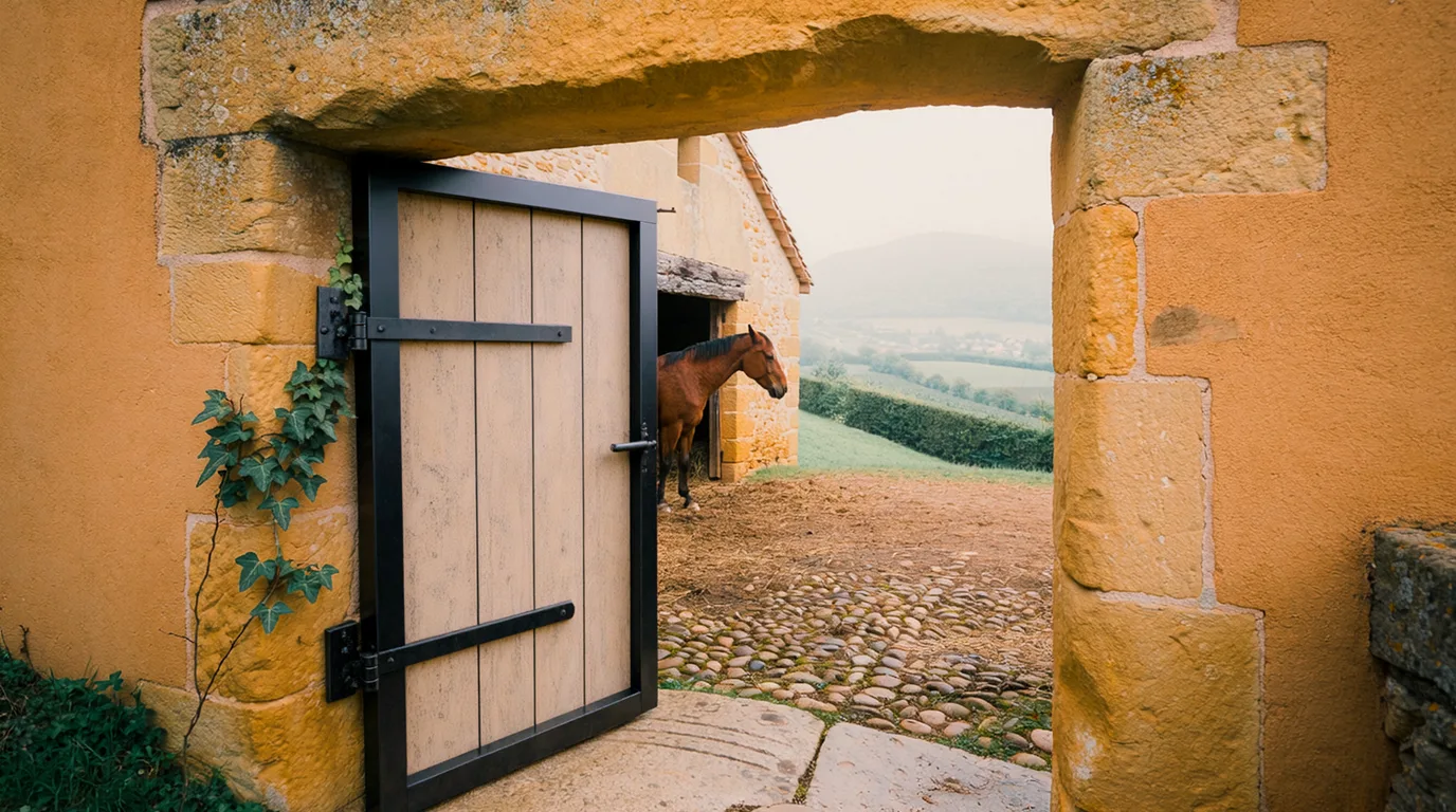 Entrée, Les Poneys de Manon, centre équestre à Lachapelle-sous-Aubenas